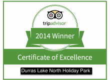 Durras North award the Trip Advisor Certificate of Excellence